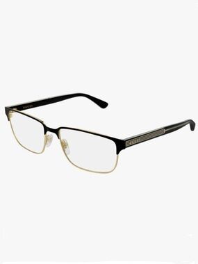 Authentic Gucci Black and Gold Optical Frames